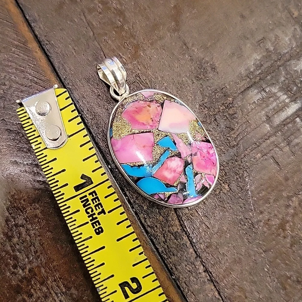 Turquoise & Spiny Oyster Pendant